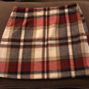 SHEIN Plaid Wool-Mix Skirt